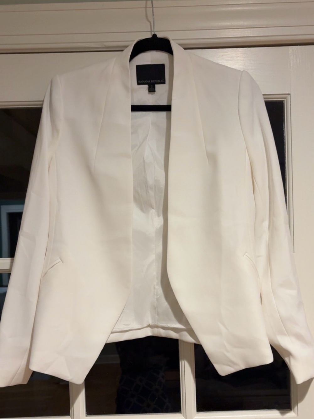 Banana Republic Women's Cream Open-Front Blazer